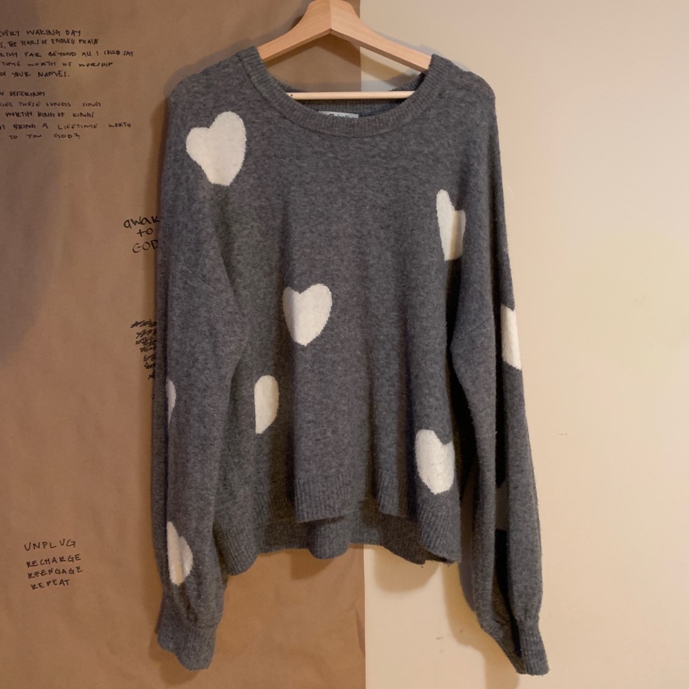 madewell heart sweater
